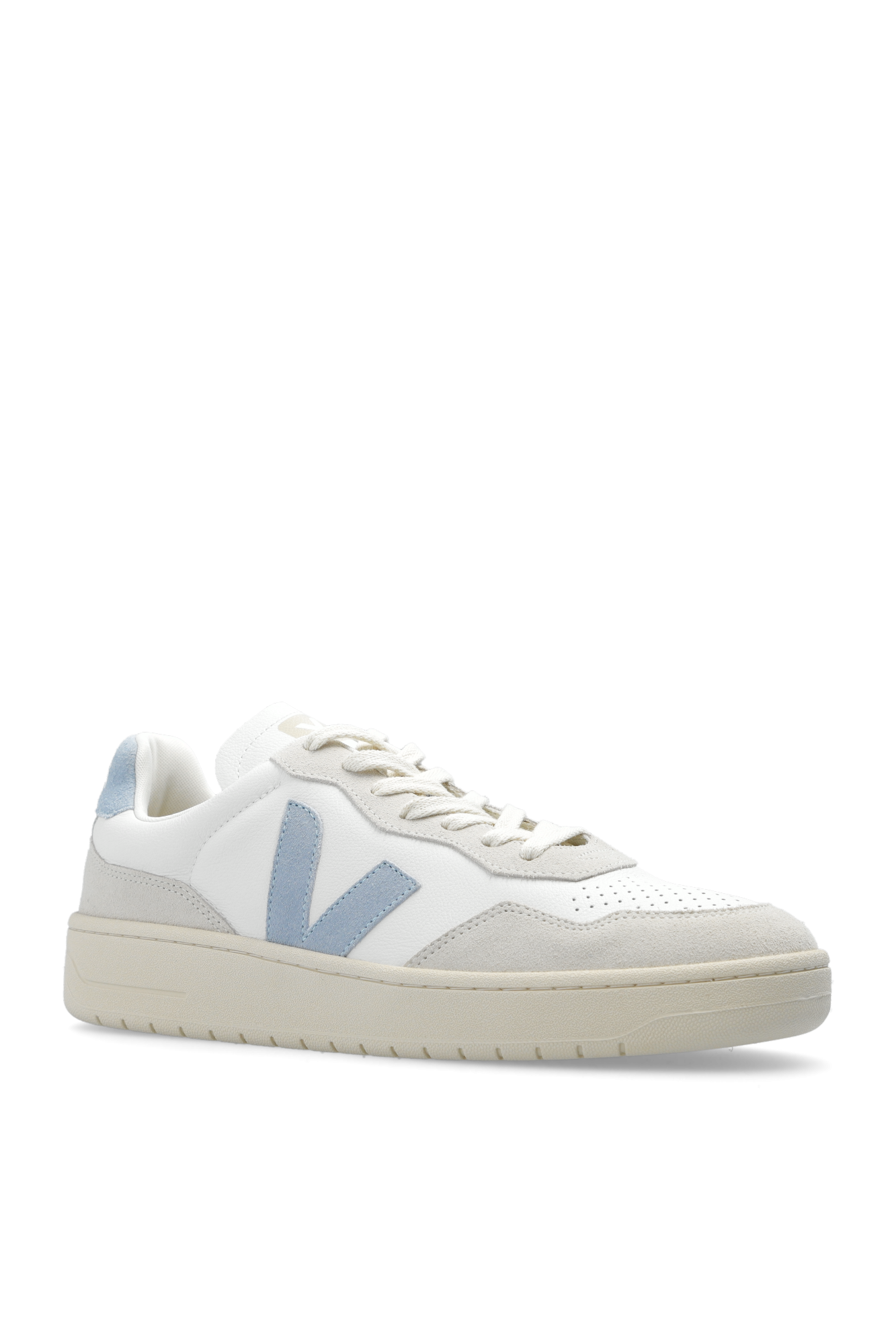 VEJA MEN'S ESPLAR LOGO LEATHER EXTRA WHITE COBALT SHOES SIZE 8 #008S cheapest USED CHEAP!